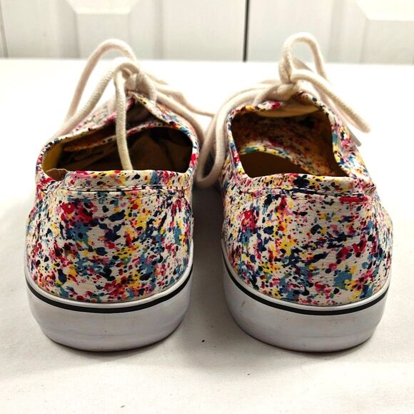 Women's Mossimo Shoes Size 9 Low Top Lace Up Sneakers Speckled Multi Colors - Picture 5 of 13